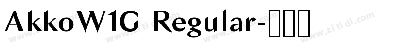 AkkoW1G Regular字体转换